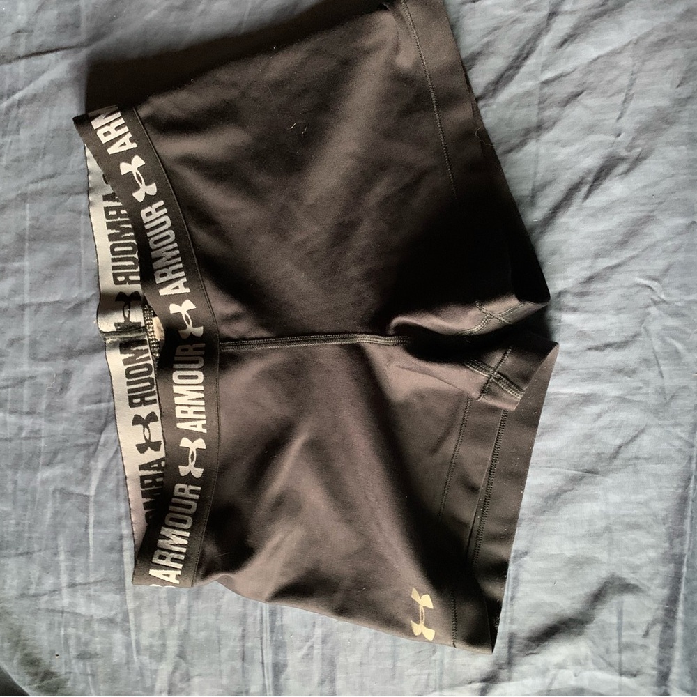 Under Armour Black Athletic Shorts with Elastic Waistband